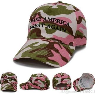 Trump MAGA Baseball Camouflage Hat Pink hunting cap Women ' s girls trans H@T L@@K 2
