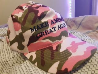 Trump MAGA Baseball Camouflage Hat Pink hunting cap Women ' s girls trans H@T L@@K 4