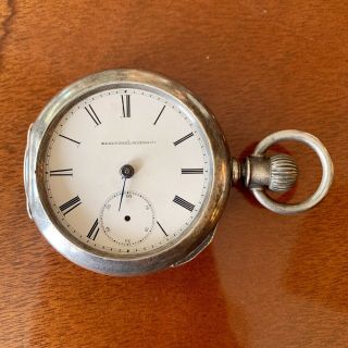 Antique 1884 Elgin 7j Model 2 - 4 Coin Silver 18s Pocket Watch - Parts Only