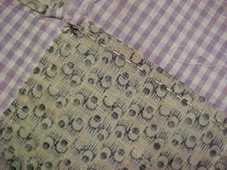 Vintage Quilt Top 1880s Cotton Fabric 60x80 