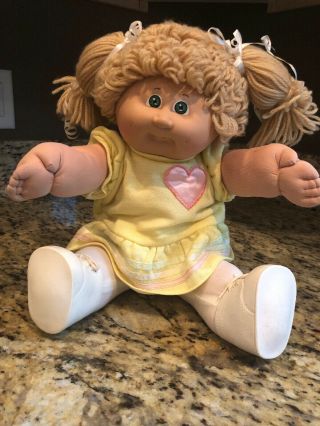 Vintage Coleco 1985 Cabbage Patch Kids Kid Girl In Good Overall