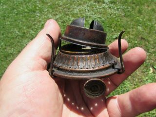 Kerosene Oil Lamp Burner P&a Dated 1883 Antique Brass