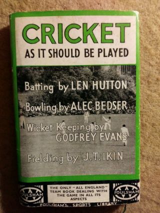 Antique Sports Guide Cricket As It Should Be Played All - England Team Book