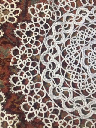 Three Lovely Vintage Tatting Lace Doilies Mats