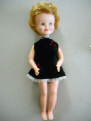 Vintage 1963 PENNY BRITE Deluxe Reading Doll Wearing Princess Japan Dress Black 3