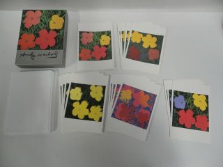 " 16 " Vintage Andy Warhol Flowers Note Greeting Cards Germany (a10)
