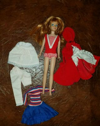 Vintage Skipper Doll Red Hair With Clothes - Barbie,  1960 