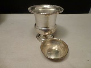 Vintage Weighted Sterling Silver Dish Bowl Toothpick Holder Vase 2516 Or Salt
