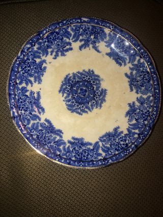 Antique Flow Blue China Plate 6 1/4in Plate