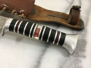Antique Vtg Theatre Boot Knife Dagger Vintage Handmade Small Fixed Blade 7.  5” OA 2