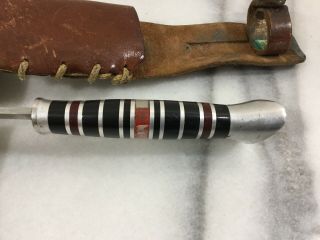 Antique Vtg Theatre Boot Knife Dagger Vintage Handmade Small Fixed Blade 7.  5” OA 4