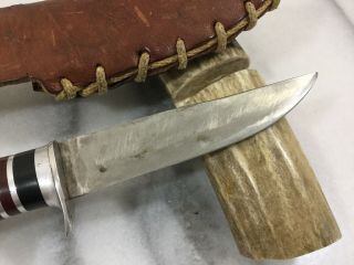 Antique Vtg Theatre Boot Knife Dagger Vintage Handmade Small Fixed Blade 7.  5” OA 6