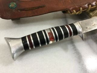 Antique Vtg Theatre Boot Knife Dagger Vintage Handmade Small Fixed Blade 7.  5” OA 7