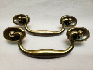 Vintage Brass Drawer Pulls Set Of Two