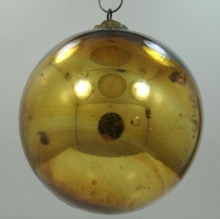 Antique German Gold Kugel Ornament Nr