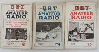 Vintage Qst Amateur Radio Magazines 1927 Incomplete Year 10 Issues