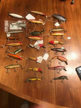 Llot Of 24 Vintage Fishing Lures L&s,  Jointed Lures,