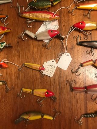 llot of 24 vintage fishing lures L&S,  Jointed Lures, 6