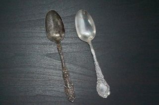 Two Antique Wallace Sterling Silver Spoons Irian And Ivanhoe