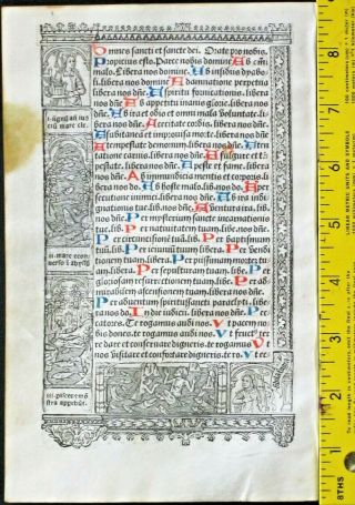 Lge.  Medieval Boh,  Vellum,  Deco.  Border Scenes,  Mermaid&merman,  Simon Vostre,  C.  1512