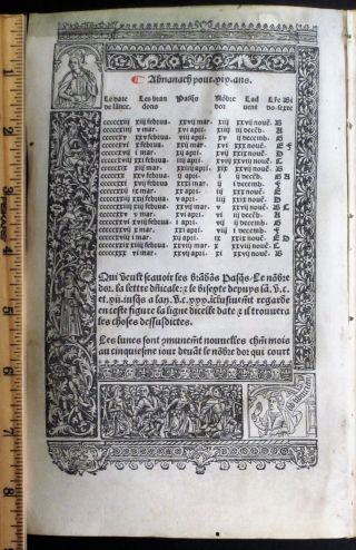 Lge.  medieval BoH,  Vellum,  deco.  Border scenes,  Mermaid&Merman,  Simon Vostre,  c.  1512 4