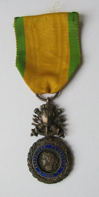 Antique Wwi French Military Service Medal (valeur Et Discipline)