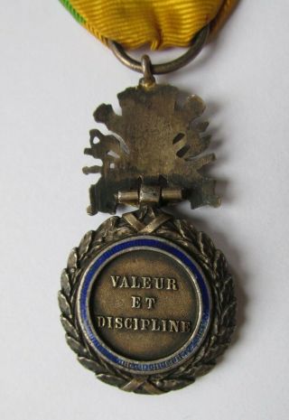 Antique WWI French Military Service Medal (Valeur et Discipline) 5