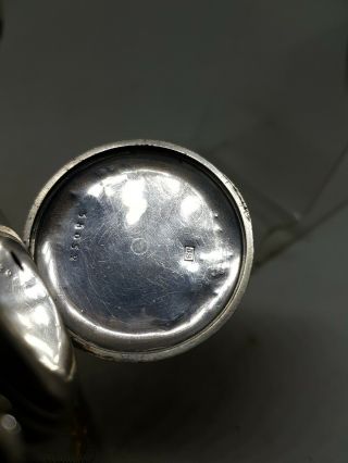 Antique continental silver half hunter pocket watch c1900 ref625 4