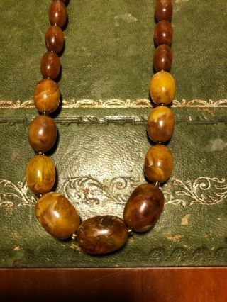 Antique Natural Baltic Amber Bead Necklace 34 Grams Butterscotch 2