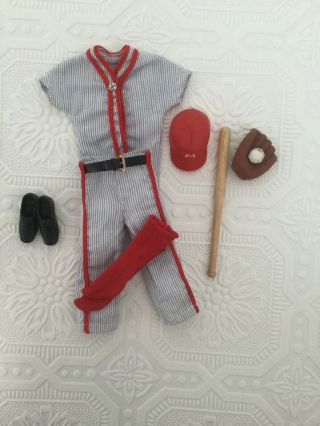 Vintage Ken Sports Baseball Uniform Outfit 0792 Play Ball Complete