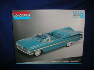 1959 Chevy Impala Convertible Unbuilt Model Car Kit Vintage Monogram