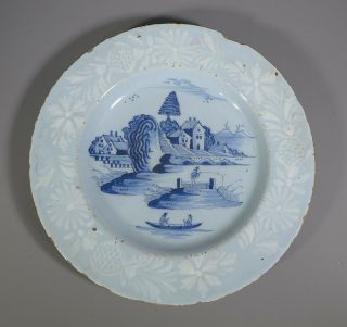 Fine Antique 18th Century Bristol English Delft Bianco Earthenware Plate 3