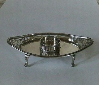 Victorian Silver Ink Stand Base.  London.  1886.  Weight.  99.  8 Gms.