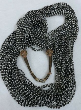 Antique Vintage Yemeni Ethnic Tribal Hematite Bead Necklace