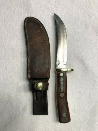 Vintage Knife Schrade Walden Usa 165 Old Timer W Leather Sheath