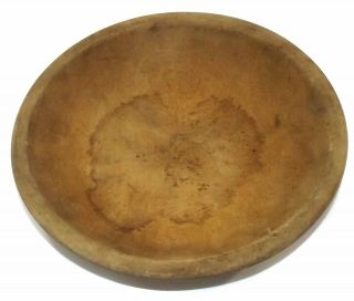 Vintage Signed Munising Weathered Wooden Butter Bowl 9 " Primitive Bowl