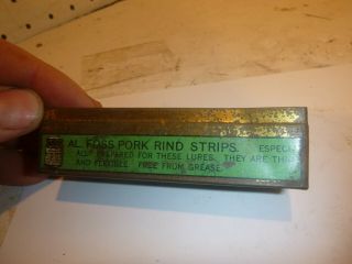 Vintage Al FOSS Pork Rind Minnow in tin box 6