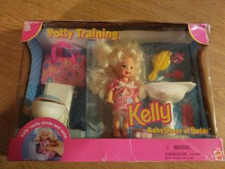 Kelly Baby Sister Of Barbie Potty Training Toy Set 1996 Mattel 16066