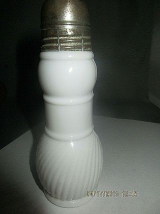 Antique Milk Glass Salt Shaker