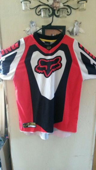 Vintage Fox Racing Motercross Jersey Men’s Large Pre Owned Look At Pics Close