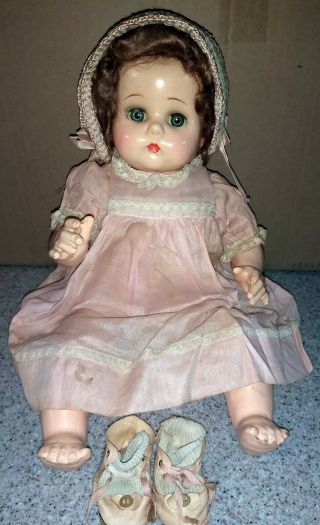 Vintage R&b Composition And Cloth 19 " Baby Doll - Cute