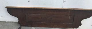 Vtg Architectural Wood Oak Pediment Header Mantel Salvage 41 1/8” Molding