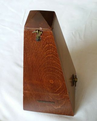 Vintage Key Wind Seth Thomas Wooden Piano/guitar Timing Metronome Fine