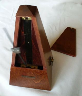 Vintage Key Wind SETH THOMAS Wooden Piano/guitar Timing Metronome FINE 2