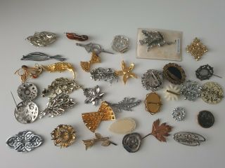 Antique or Vintage Brooch Pin Costume Jewellery Jewelry Joblot Bundle 8