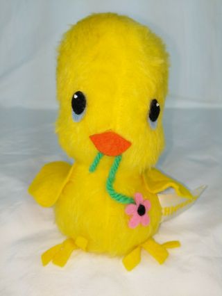 Vintage Russ Berrie Chickery 6 " Tall Yellow Chick Plush Stuffed Animal Toy 1974
