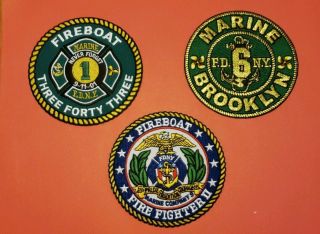York City Fire Department Patches Marine Units