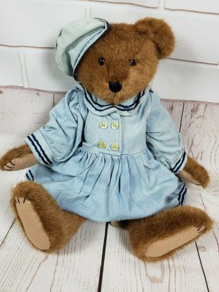 Vintage H.  M.  S.  Boyds U.  S.  S.  Unbearable Jointed Stuffed Plush Teddy Bear 1990 
