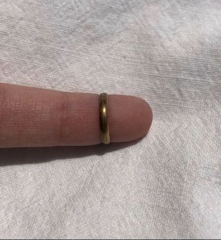 Antique Victorian Early 1900’s 14K Solid Gold Baby Band Ring J R Wood Art Deco 8