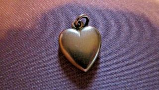 Antique Vtg W&h Co.  Gold Heart Shaped Locket Pendant